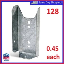 Lot of 128 FB ZMAX Galvanized Fence Rail Bracket for 2x4 Nominal Lumber FB24Z