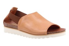 Image of Riva Women's Salou Leather Sandals Tan Brown
