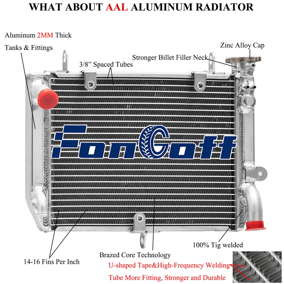 Radiador de aluminio para 1999 2000 2001 2002 Yamaha YZF R6 5EB EE. UU. Foto 2 de 4