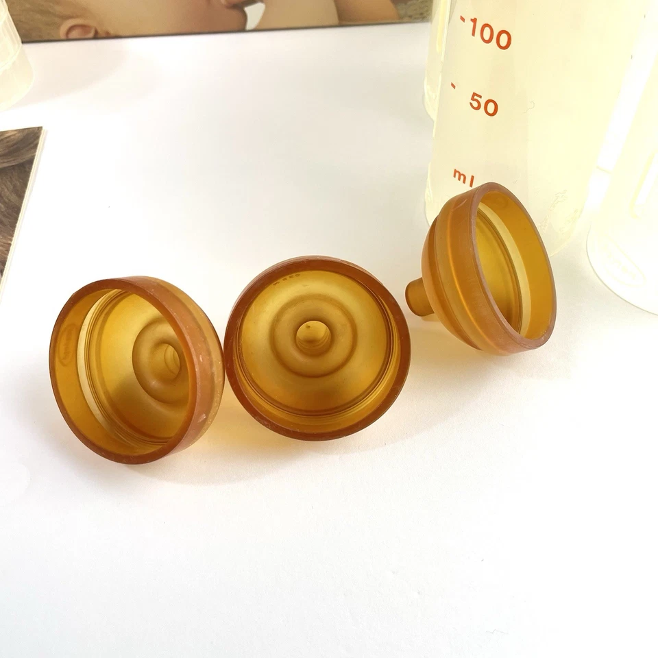 VTG Playtex Nurser Baby Bottle Lot Flat Top Latex Pull Over Nipples & Liners - Image 3 of 4