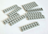 10 StüCk Lego 3034 2X8 Platte Bauplatte Plate – Light Bluish Gray Neu Hellgrau