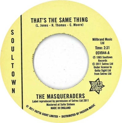 The Masqueraders - That's The Same Thing / Talk About A Woman, 7'', (Vinyl)