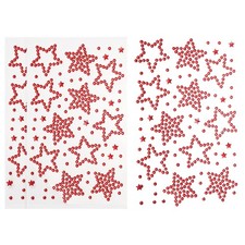 3Sheets Star Gem Sticker, Face Gem Stickers, Red