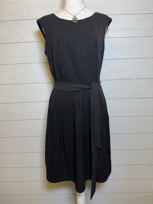 Calvin Klein Black Knee Length Dress Size 10 Preowned Great Condition