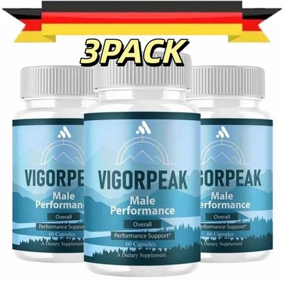 3-Pack Vigor Peak Capsules - VigorPeak Supports Daily Mens Health - 180Caps