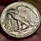1942 Walking Liberty Half Dollar BU Gem 💎 Flashy Luster w Colorful Glitter ✨