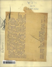 1941 Press Photo Lou Novinkoff & golf glubs at LA Calif - nes28018