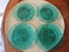 Jeannette Depression Glass Ultramarine Swirl Petal Plate -  6 1/4 in - Set of 4
