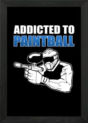 Addicted To Paintball Framed Wall Art Poster Canvas Print Picture