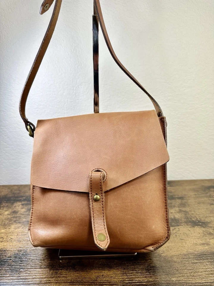 Madewell Crossbody Bag Womens One Light Brown Leather Purse Shoulder Bag - Image 2 of 4
