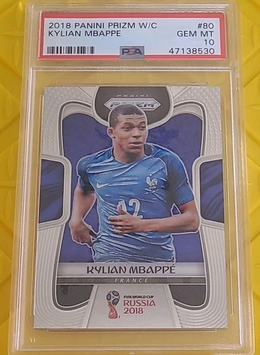 Kylian Mbappe PSA 10 2018 Panini Prizm World Cup #80 RC France