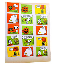 Lot Vintage 1970s HALLOWEEN PEANUTS Sticker RARE Hallmark Snoopy  More