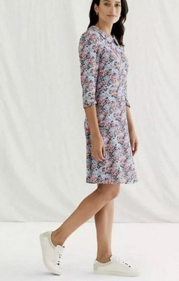 Neu M&S X Ghost Tee-Kleid mit Blumenmuster und Kragen Gr. UK 10