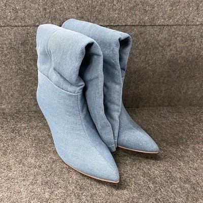 TRUE RELIGION Tall Denim Boot Women's Size 7 Light Denim