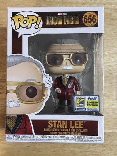 Funko POP! STAN LEE #656 Marvel Iron Man 2020 SDCC CON STICKER W/ Protector