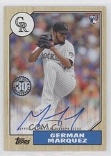 2017 Topps 1987 Rookie and All-Star Edition German Marquez #1987A-GMR Auto w6m