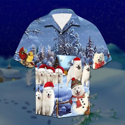 Samoyed Christmas Hawaiian Shirt Unisex Adult Hw2099