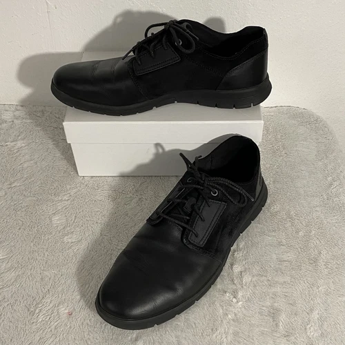 Oxford Timberland Sawyer Lane impermeabili in pelle nera taglia 11 stringate