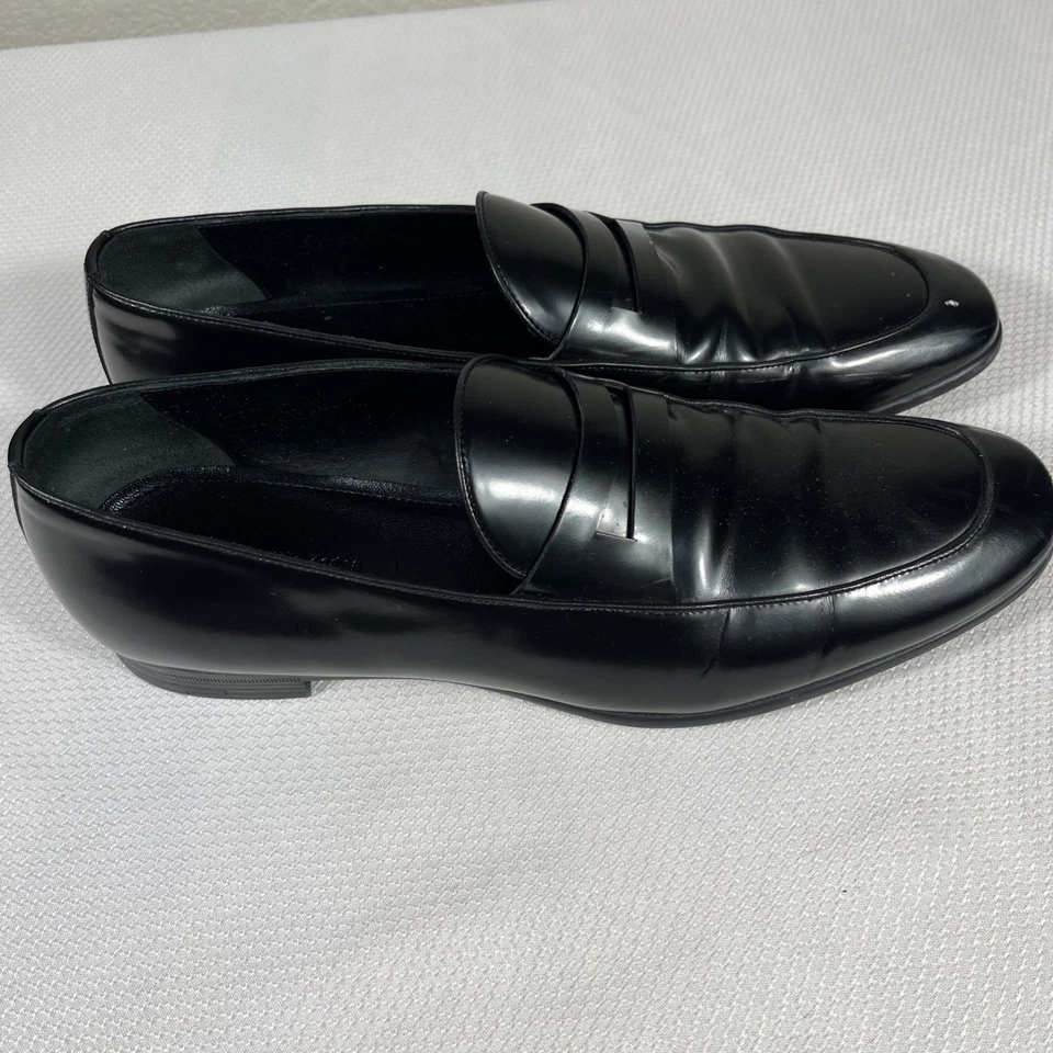 Ermenegildo Zegna Black Patent Leather Loafers,  Size 8.5 - Image 2 of 4