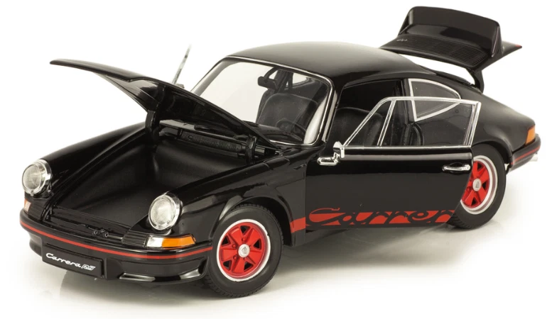 WELLY, PORSCHE 911 Carrera RS 1973 nera, 1/18,  WEL18044W - Immagine 2 di 4