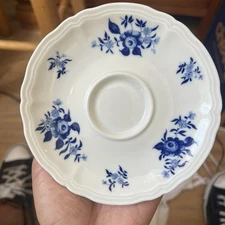 A. Raynaud Limoges Ceralene Blue Rose Compaigne Francaise Saucer (5 available)