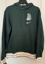 Nike Men's Large Michigan State Spartans Football College Retro Fleece Hoodie