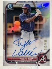 2022 Bowman Chrome Prospect Refractor Auto /499 Tyler Collins #CPA-TCS Braves