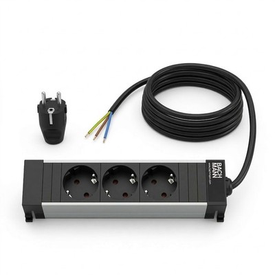 Bachmann 916.1192 Steckdosenleiste Power Frame mit GST18 3-fach in Schwarz