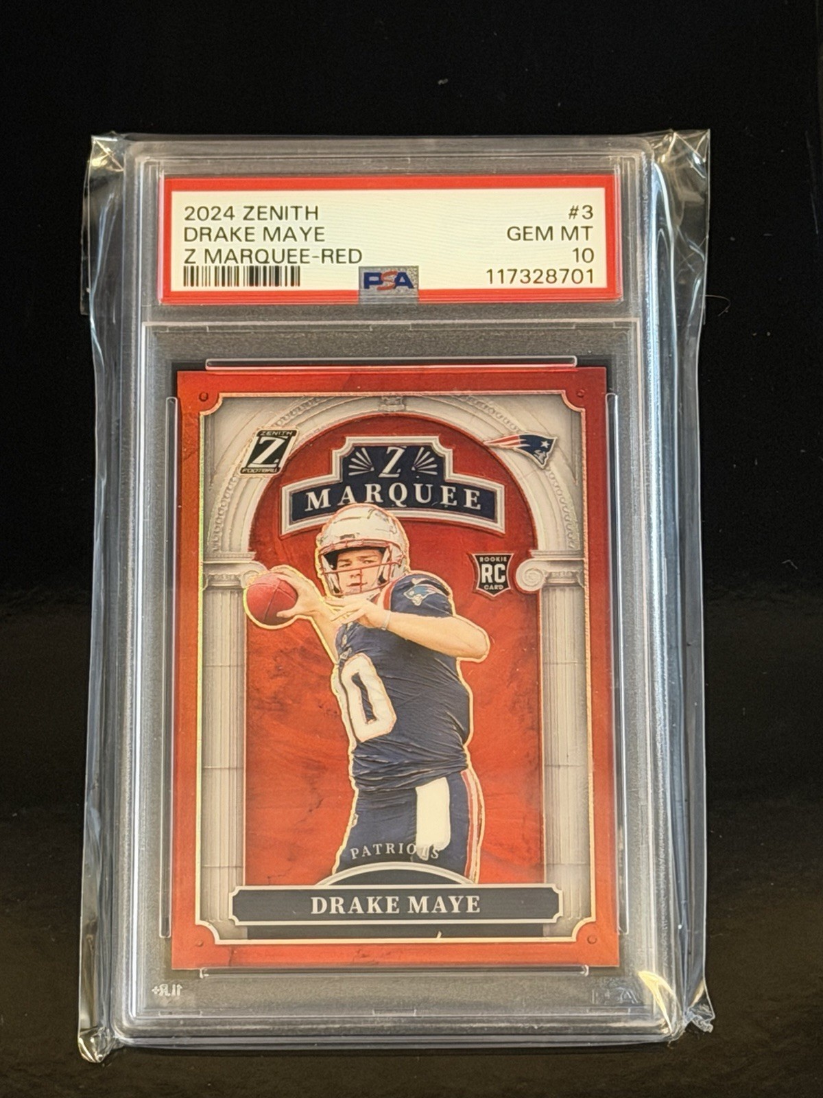 Drake Maye Panini Zenith Z Marquee #3 Red