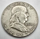 1961 P Franklin Half Dollar XF/AU You Grade It! 90% Silver Type Coin Free Ship!
