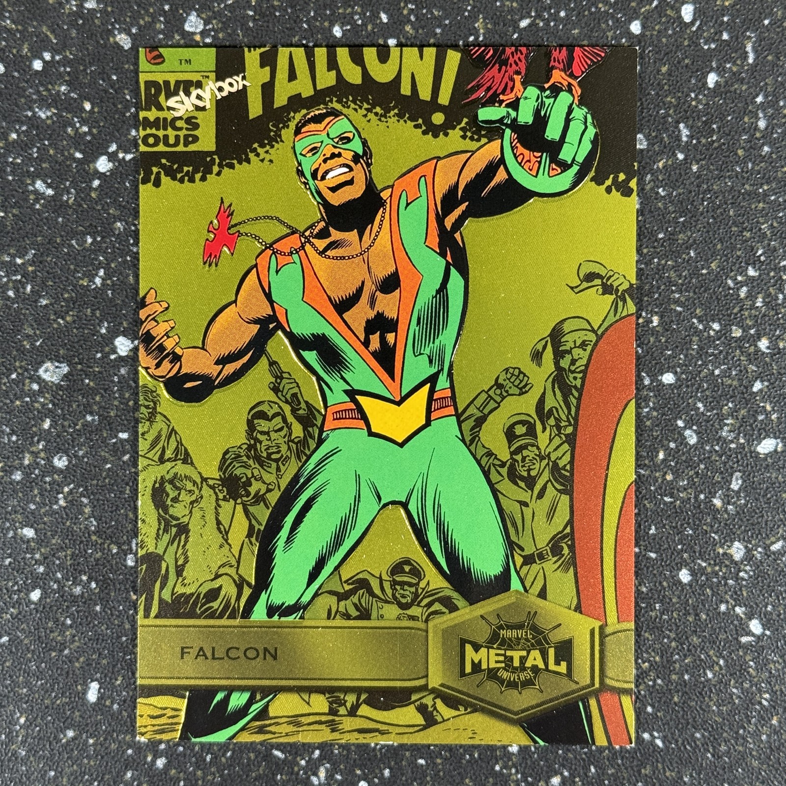 Falcon YELLOW-FX 2021 SkyBox Metal Universe Marvel Spider-Man #126