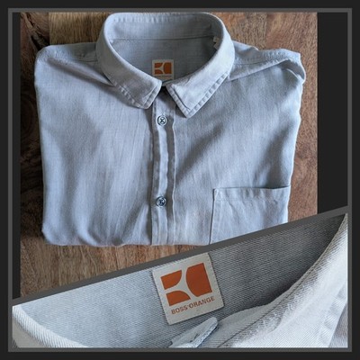 BOSS ORANGE Large Grey Casual Shirt Made in Poland Rare (Discontinued Line)