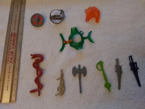 Vintage He-Man Weapons And Extras Lot Of 10
