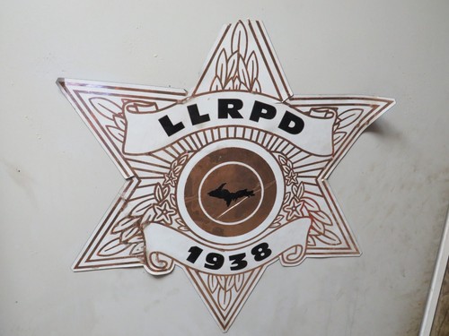 Vintage RARE Michigan UP LLRP Police Dept Cop Car Door Magnetic Decal Emblem