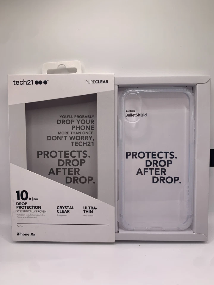 iPhone XR Tech21 Pure Clear Non-Slip Impact Case - Image 2 of 3