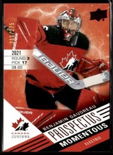 2021-22 UD Team Canada Prospectus Momentous Electric Benjamin Gaudreau /275