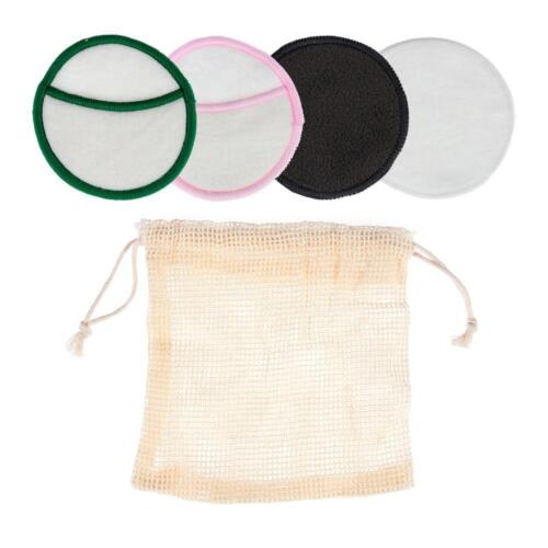 Reusable Facial Cleansing Pad Face Wipes Makeup Remover Pads Bamboo Cotton - Photo 1/16