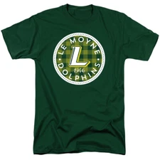Le Moyne College Adult T-Shirt Plaid Badge, Hunter Green, S-3XL