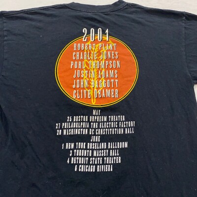 00s Robert Plant Strange Sensation Tシャツ vtg 2001 ROBERT PLANT STRANGE SENSATION CONCERT T-Shirt L/XL rock