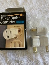 Power outlet Converter Plugs - 2 prong to 3 prong - new - set of 3