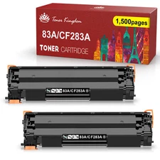 2 Black CF283A 83A Toner Cartridge For HP LaserJet Pro MFP M201dw M201dn Printer