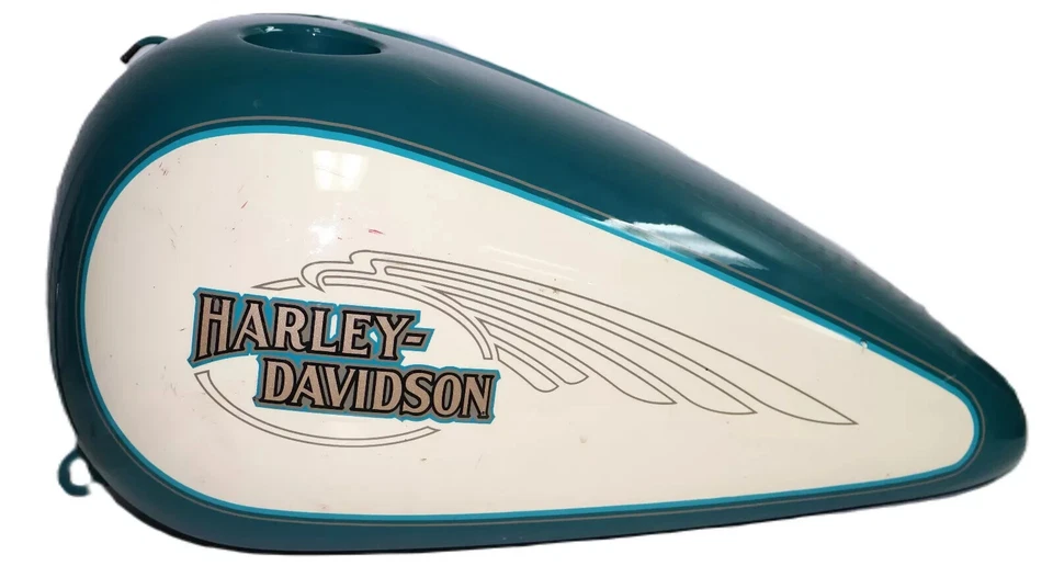 2005 ?Harley Davidson FXSTSI Softail tanque de combustible verde azulado Foto 2 de 4