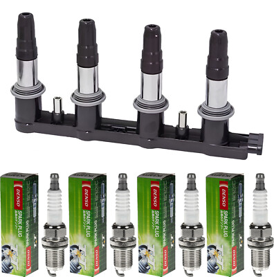 NTY Zündspule + 4x DENSO Zündkerze für Citroën C-Elysee