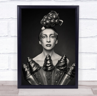 Brombeer Frau Eis Mode Wandbild Kunstdruck