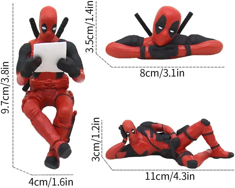 Schreibtisch Dekoration Deadpool Auto Home Office Marvel 8cm X-MAN Lustige  Nette Abbildung Modell Spielzeug