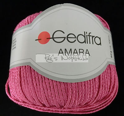 (98  /kg): 50 Gramm Gedifra AMARA mit Glanzfaden, Fb.3745 pink #1312