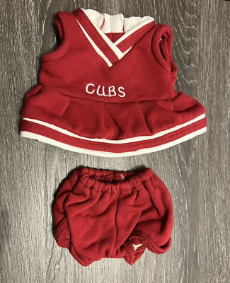 BOYDS BEAR COLLECTION - Cheerleading CUBS Red Cheer Uniform w/ Paw Print