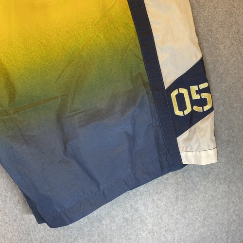 Vintage FUBU Swim Trunks Mens 40 Blue Yellow Board Shorts Bathing Suit Y2K - Picture 3 of 12