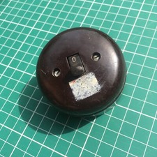 0-1 vintage retro light switch Brown mid century wall Bakelite Kb-63 European