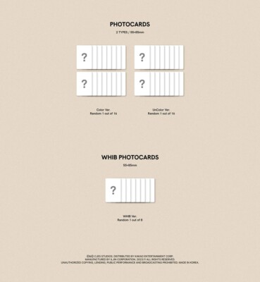 1P] WHIB - 1st Single Album [Cut-Out] CD K-pop Disc Photo Card Boy